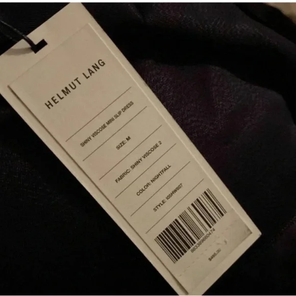 HELMUT LANG Silk V Neck Blue Slip cami 
Dress size S - Picture 3 of 3